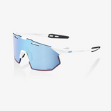 100% Hypercraft SQ Soft Tact White/ HiPER Blue Multilayer Lens + Clear Lens