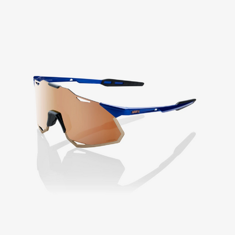 100% Hypercraft XS (extra small)  Gloss Cobalt Blue/ HiPER Copper Mirror + Clear lens