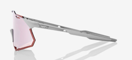 100% Hypercraft XS (extra small) Matte Stone Grey/ HiPER Crimson Silver Mirror 