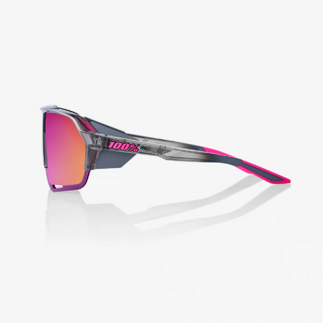 100% Norvik Tokyo Night Polished Translucent Grey/ Purple Multilayer Mirror Lens + Clear Lens