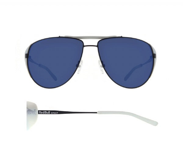 Red Bull Grays Peak Matte Black & White/ Blue Mirror Smoke Polarized