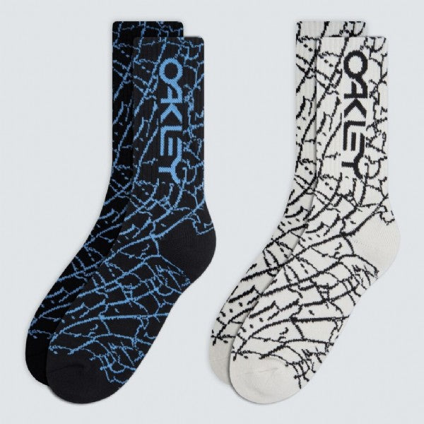 Oakley Socken mit Crackle-Print/schwarzer Crackle-Print