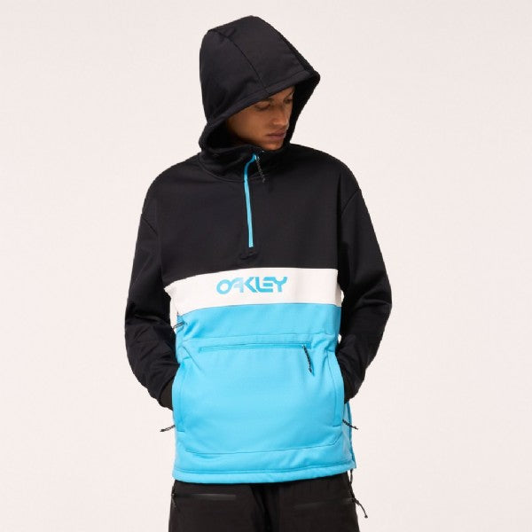 Oakley TNP Nose Grab Softshell Hoodie Schwarz/Hellblau