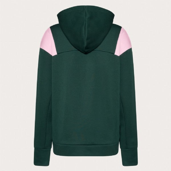 Oakley Rosy Rc Fleece Hoodie/ Hunter Green Pink Flower