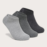 Oakley Short Solid Socks (3pack) Dark Grey Hthr