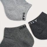 Oakley Short Solid Socks (3pack) Dark Grey Hthr