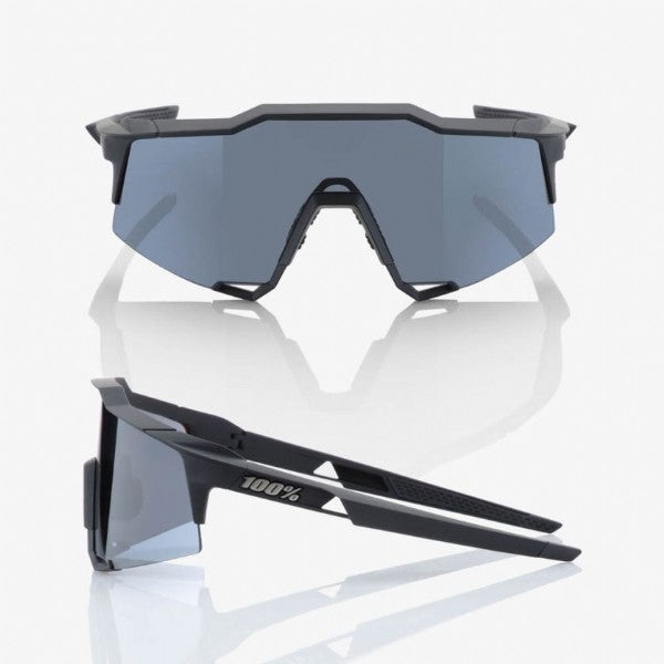 100% Speedcraft Soft Tact Black/Smoke Lens + Clear Lens