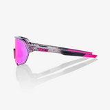 100% S2 Tokyo Night Polished Translucent Grey/ Purple Multilayer Mirror Lens + Clear Lens