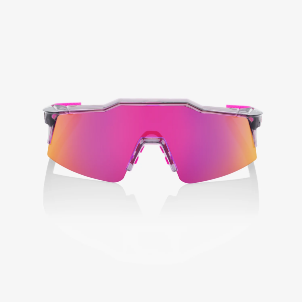 100% Speedcraft SL Tokyo Night Polished Translucent Grey/ Purple Multilayer Mirror Lens + Clear Lens