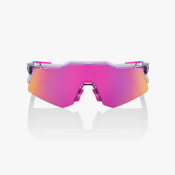 100% Speedcraft XS (extra small) Tokyo Night Polished Translucent Grey/ Purple Multilayer Mirror Lens + Clear Lens