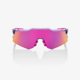 100% Speedcraft XS (extra small) Tokyo Night Polished Translucent Grey/ Purple Multilayer Mirror Lens + Clear Lens