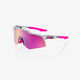 100% Speedcraft XS (extra small) Tokyo Night Polished Translucent Grey/ Purple Multilayer Mirror Lens + Clear Lens