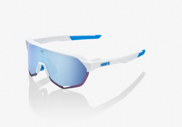 100% S2 Movistar Team White/ HiPER Blue Multilayer Mirror Lens + Clear Lens