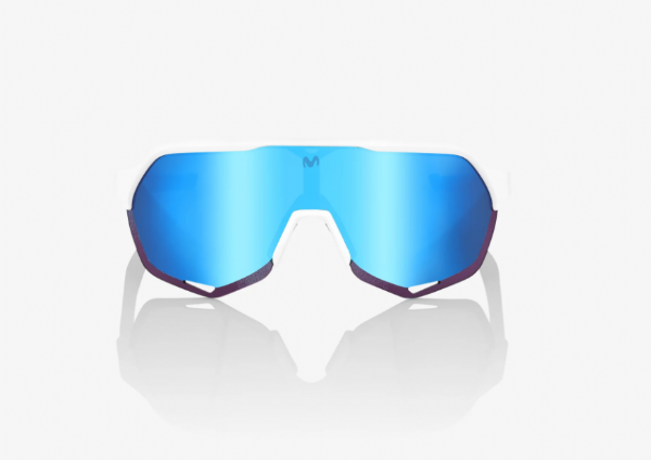 100 % S2 Movistar Team White/HiPER Blue Multilayer Mirror Lens + Clear Lens