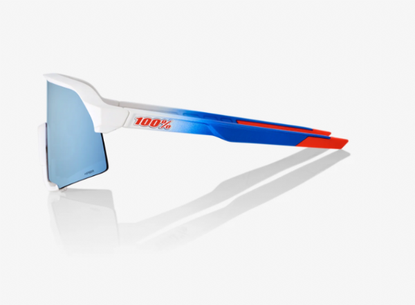 100% S3 Totalenergies Team Matte White- Metallic Blue/ HiPER Blue Multilayer Lens + Clear Lens