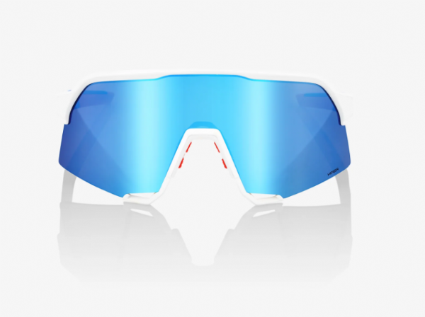 100% S3 Totalenergies Team Matte White- Metallic Blue/ HiPER Blue Multilayer Lens + Clear Lens