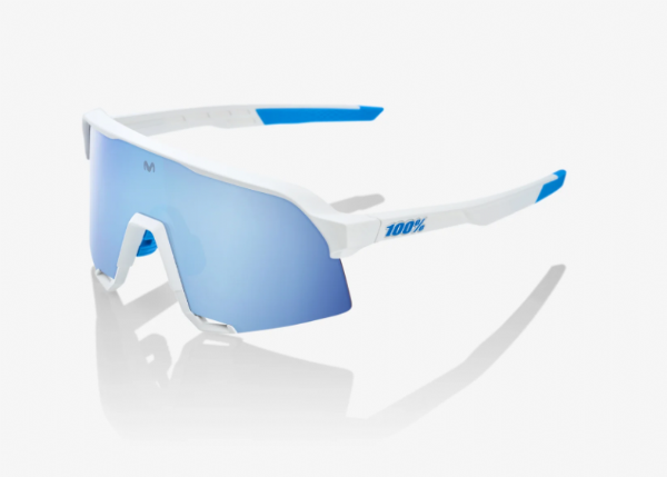 100% S3 Movistar Team White/ HiPER Blue Multilayer Mirror Lens + Clear Lens