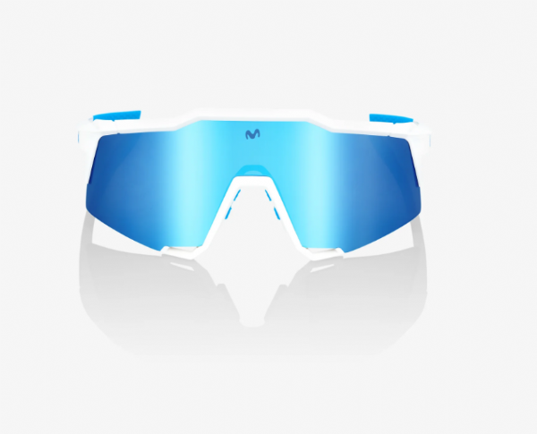 100% Speedcraft Movistar Team White/ HiPER Blue Multilayer Mirror Lens + Clear Lens