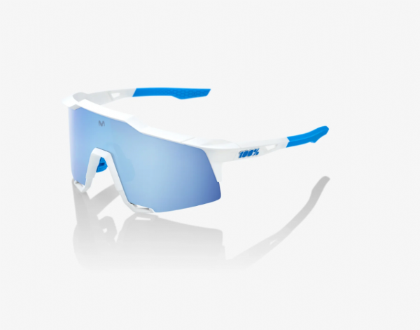 100 % Speedcraft Movistar Team White/HiPER Blue Multilayer Mirror Lens + Clear Lens