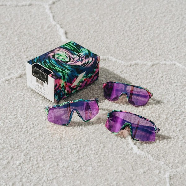 100% Speedcraft Peter Sagan Limited Le Soft Tact Tie Dye/ Purple Multilayer Mirror &amp; Clear lens