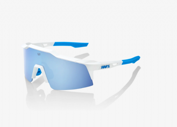 100 % Speedcraft SL Movistar Team White/HiPER Blue Multilayer Mirror Lens + Clear Lens