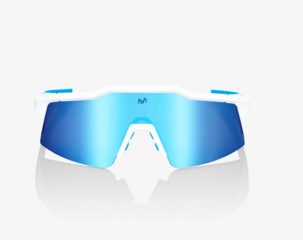 100 % Speedcraft SL Movistar Team White/HiPER Blue Multilayer Mirror Lens + Clear Lens