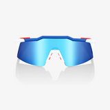 100% Speedcraft SL TotalEnergies Team Matte White-Metallic Blue/ HiPER Blue Multilayer Mirror Lens + Clear Lens