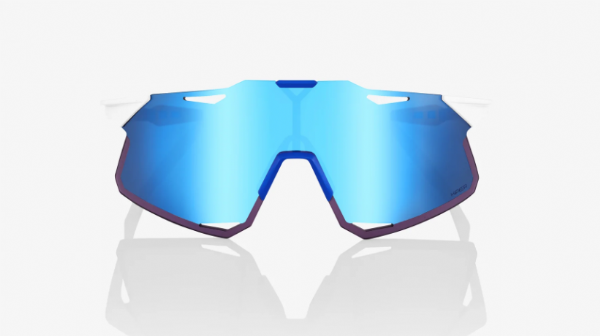 100% Hypercraft TotalEnergies Team Matte White-Metallic Blue/ HiPER Blue Multilayer Mirror Lens