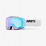 100 % Norg-Skibrille, Weiß/HiPER Mirror Green