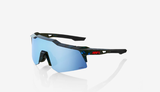 100% Speedcraft XS (extra small) Black Holographic/ HiPER Blue Multilayer Mirror Lens + Clear Lens