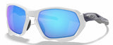 Oakley Custom Plazma Matte White Navy Blue/ Prizm Sapphire