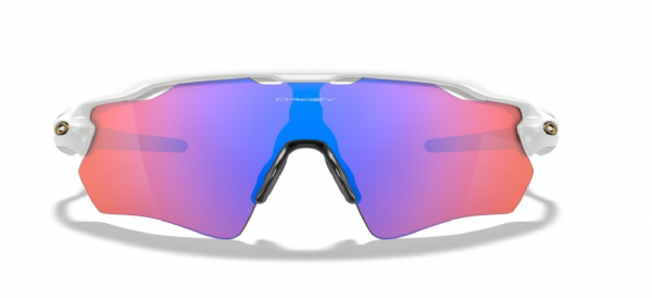 Oakley Custom Radar EV Path Mattweiß-Gold Icon/Prizm Trail