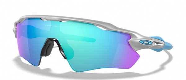 Oakley Custom Radar EV Path Silber/Prizm Sapphire