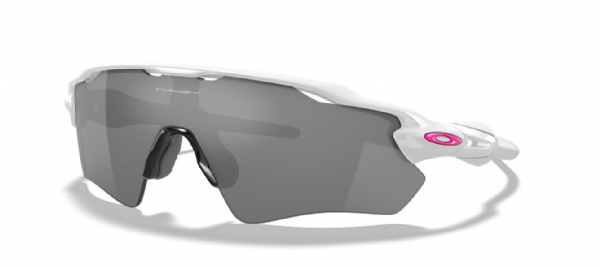 Oakley Custom Radar EV Path Poliertes Weiß/Prizm Schwarz Polarisiert