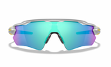 Oakley Custom Radar EV XS (extra klein) Silber/Prizm Sapphire