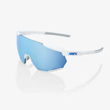 100% Racetrap 3.0 Matte White/ HiPER Blue Multilayer Mirror