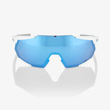 100% Racetrap 3.0 Matte White/ HiPER Blue Multilayer Mirror