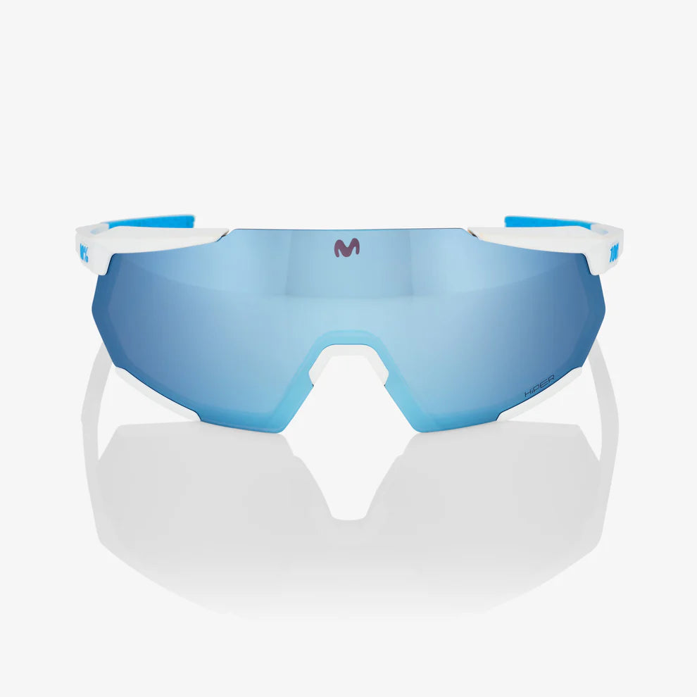 100% Racetrap 3.0 Movistar Team White/ HiPER Blue Multilayer Mirror