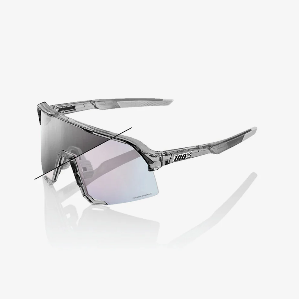 100% S3 Polished Translucent Grey/ Rose Gold Mirror Photochromic