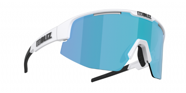 Bliz Matrix Sportbril Shiny White/ Smoke&Blue Mirror