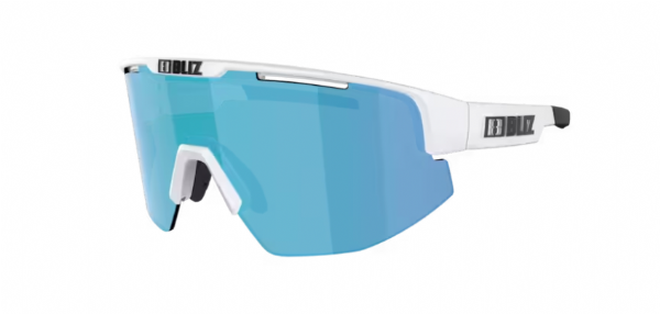 Bliz Matrix Sportbril Shiny White/ Smoke&Blue Mirror