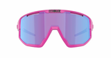 Bliz Fusion Sportbril Matte NeonRoze/ Nano Optical Nordic Rose Violet Blue Mirror