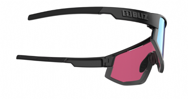 Bliz Vision Sportbril Nano Optics Nordic Matte Black/Rose-Violet Blue Mirror