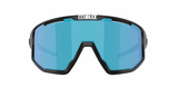 Bliz Vision Sportbril Matte Black/Nano Optics Nordic Photochromic Brown Blue Mirror