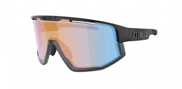 Bliz Fusion Matte Black/ Nano Optical Coral-Orange Blue Mirror