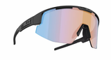 Bliz Matrix Sportbrille Mattschwarz/Nano Optical Nordic Coral-Orange Blue Mirror