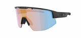 Bliz Matrix Sportbrille Mattschwarz/Nano Optical Nordic Coral-Orange Blue Mirror