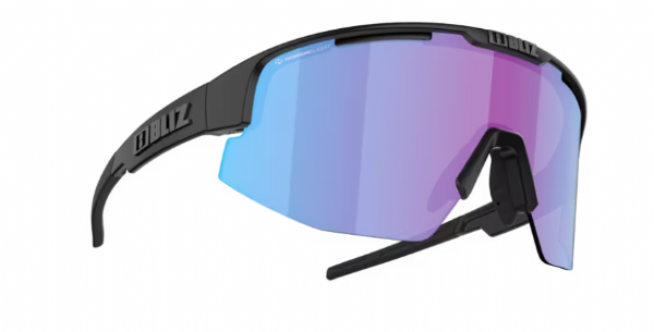 Bliz Matrix Sportbril Matte Black/ Nano Optical Nordic Rose-Violet Blue Mirror