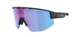 Bliz Matrix Kleine Sportbrille Mattschwarz/Nano Optics Nordic Rose-Violet Blue Mirror