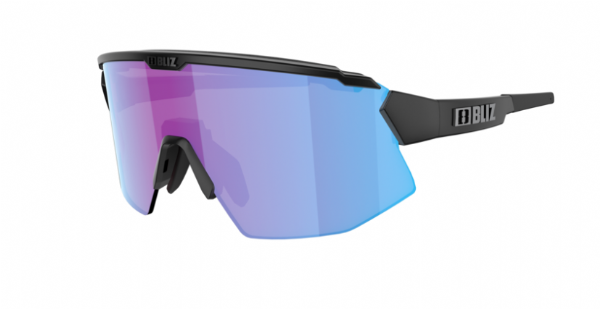 Bliz Breeze Small Sports Glasses Matte Black/ Nano Optics Nordic Rose-Violet Blue Mirror